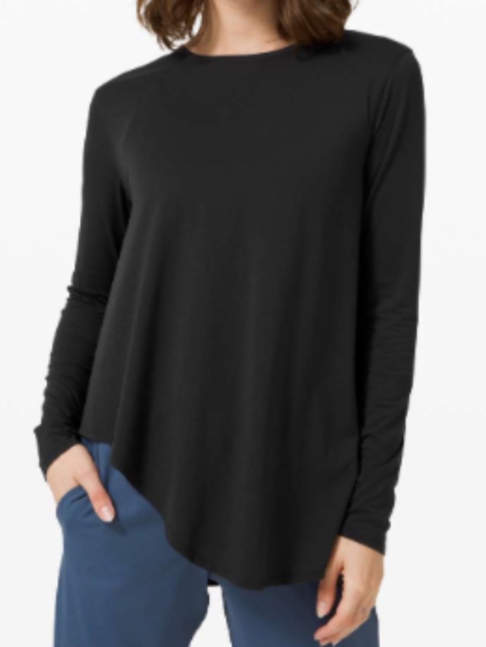 LULULEMON Lifted Balance Black Long Sleeve Top